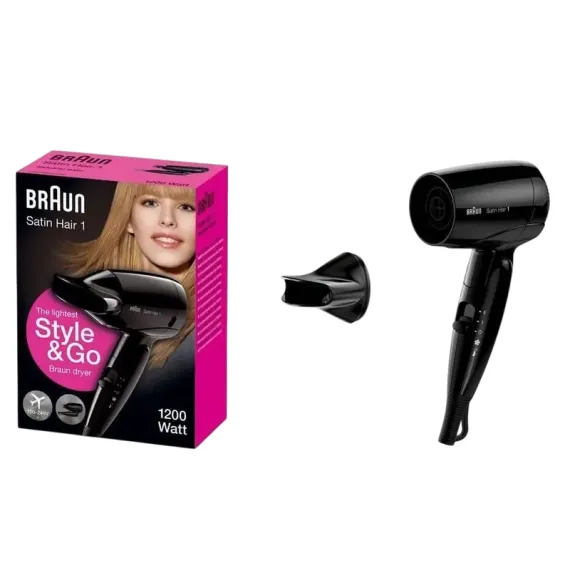 ФЕН BRAUN STYLE & GO HD130, 1200ВТ, ЧЁРНЫЙ