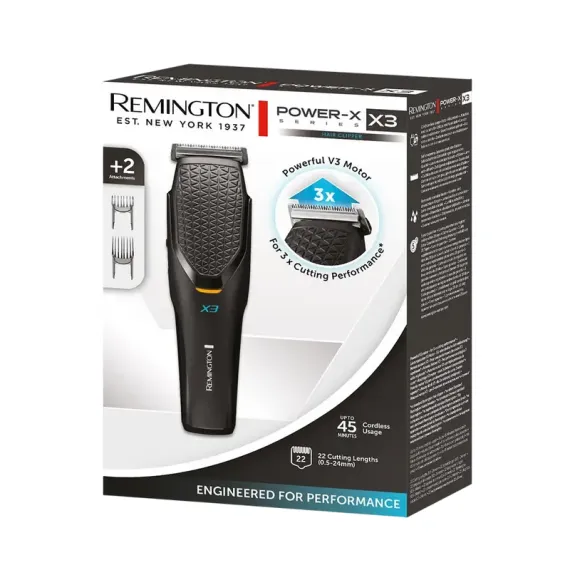 МАШИНКА ДЛЯ СТРИЖКИ REMINGTON POWER X SERIES X3 HC3000, ЧЁРНЫЙ