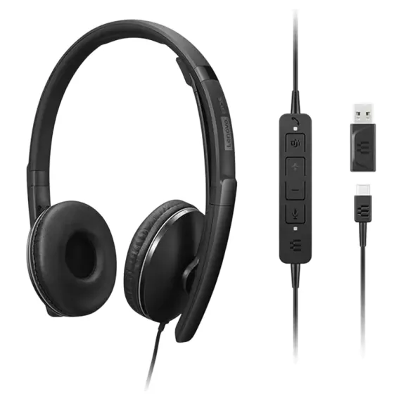 НАУШНИКИ LENOVO ANC HEADSET GEN 2 TEAMS, ЧЁРНЫЙ