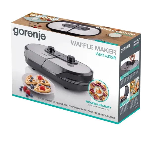 ВАФЕЛЬНИЦА GORENJE WM1400SB, ЧЁРНЫЙ