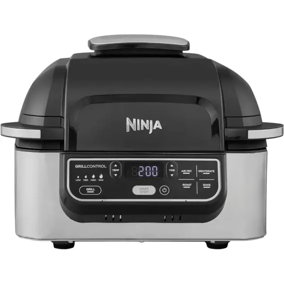 ЭЛЕКТРИЧЕСКИЙ ГРИЛЬ NINJA SIZZLE AG301EU, 1760ВТ, ЧЁРНЫЙ | СЕРЕБРИСТЫЙ