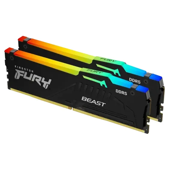 ОПЕРАТИВНАЯ ПАМЯТЬ KINGSTON FURY BEAST RGB, DDR5 SDRAM, 6400 МГЦ, 32 ГБ, KF564C32BBEAK2-32