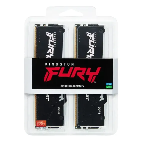 ОПЕРАТИВНАЯ ПАМЯТЬ KINGSTON FURY BEAST RGB, DDR5 SDRAM, 6400 МГЦ, 32 ГБ, KF564C32BBEAK2-32