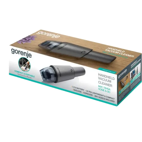 РУЧНОЙ ПЫЛЕСОС GORENJE MVC72HGA, АНТРАЦИТ