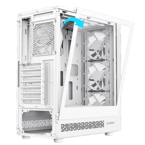 КОМПЬЮТЕРНЫЙ КОРПУС GAMEMAX STARLIGHT 2 AW, MIDI-TOWER, БЕЗ БЛОКА ПИТАНИЯ, БЕЛЫЙ