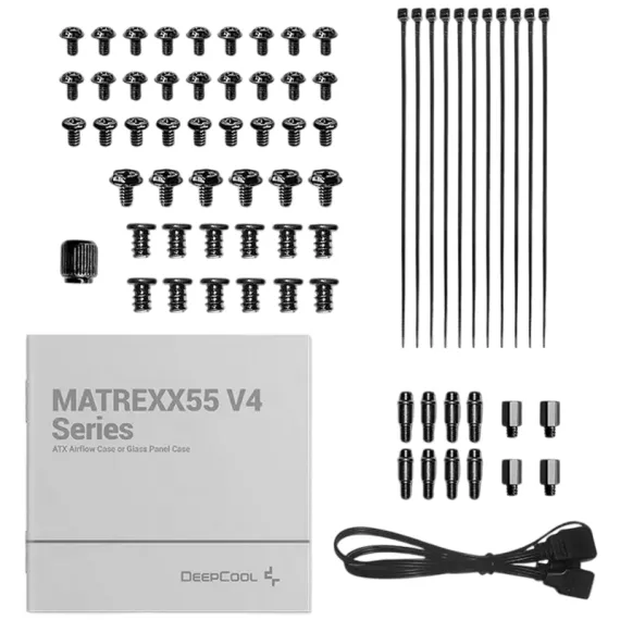 КОМПЬЮТЕРНЫЙ КОРПУС DEEPCOOL MATREXX 55 V4 , MIDI-TOWER, БЕЗ БЛОКА ПИТАНИЯ, ЧЁРНЫЙ