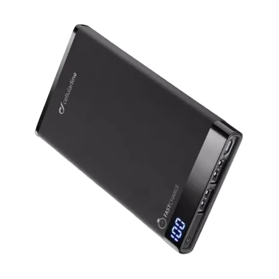 ПОРТАТИВНОЕ ЗАРЯДНОЕ УСТРОЙСТВО CELLULARLINE FREEPOWER SLIM 8000, 8000МА·Ч, ЧЁРНЫЙ