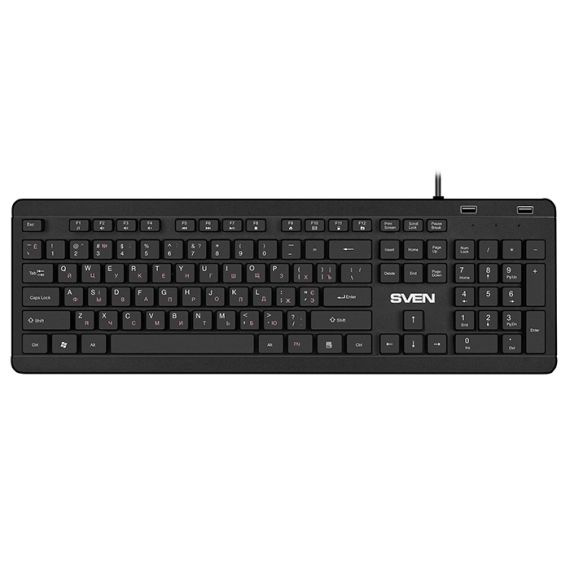SVEN KB-E5700H, KEYBOARD, WATERPROOF CONSTRUCTION, 104 KEYS, 12