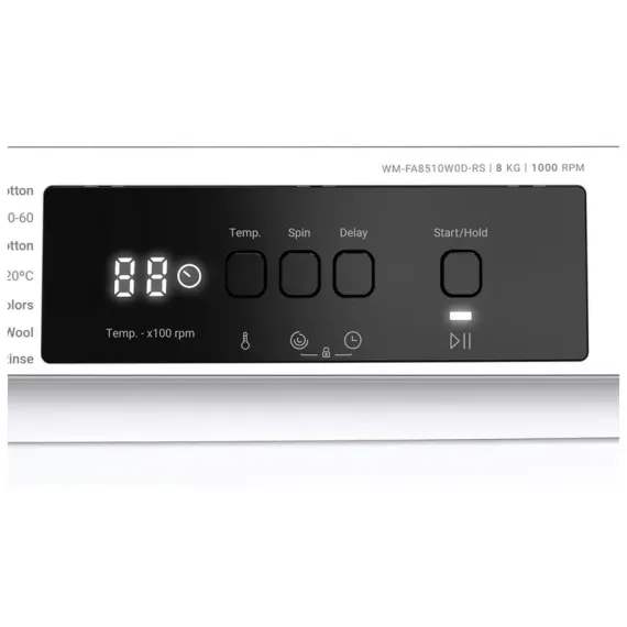 СТИРАЛЬНАЯ МАШИНА SHARP WM-FA8510W0D-RS, 8КГ, БЕЛЫЙ