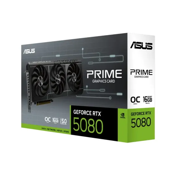 ВИДЕОКАРТА ASUS PRIME OC RTX5080, 16 ГБ GDDR7 256БИТ