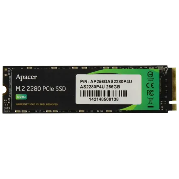 НАКОПИТЕЛЬ SSD APACER AS2280P4U, 256ГБ, AP256GAS2280P4U-1