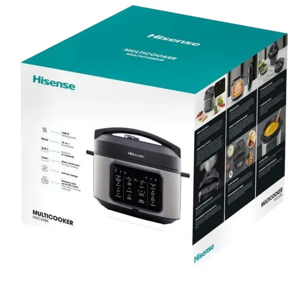 МУЛЬТИВАРКА-СКОРОВАРКА HISENSE HMC6SBK, ЧЁРНЫЙ | НЕРЖАВЕЮЩАЯ СТАЛЬ