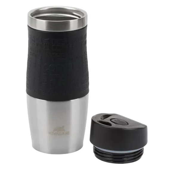 ТЕРМОКРУЖКА RIVACASE 90346SL, 0,38Л, НЕРЖАВЕЮЩАЯ СТАЛЬ | ЧЕРНЫЙ