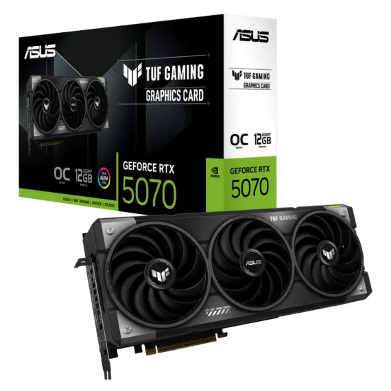 ВИДЕОКАРТА ASUS TUF-RTX5070-O12G-GAMING, 12ГБ GDDR7 192БИТ