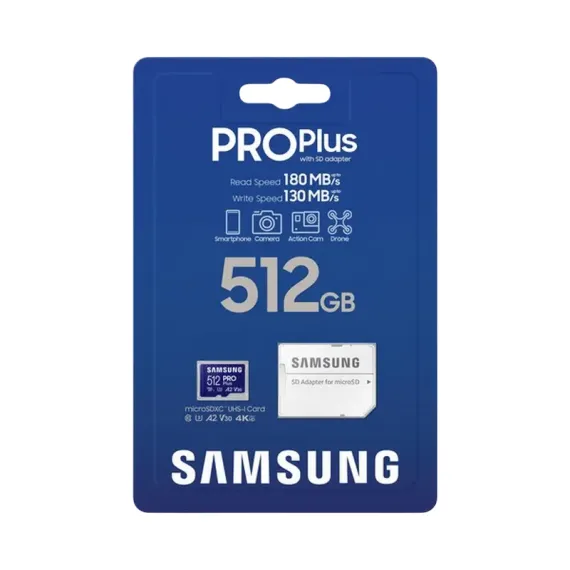 КАРТА ПАМЯТИ SAMSUNG EVO PLUS MICROSDXC, 512ГБ (MB-MD512SA/EU)
