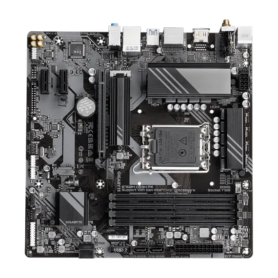 МАТЕРИНСКАЯ ПЛАТА GIGABYTE B760M DS3H AX, LGA1700, INTEL B760, MICRO-ATX