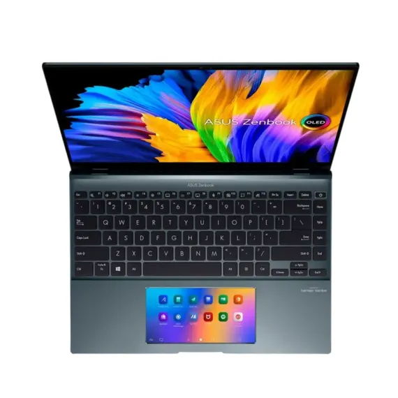 НОУТБУК 14" ASUS ZENBOOK 14X OLED UX5400EG, PINE GREY, INTEL CORE I7-1165G7, 16ГБ/1024ГБ, WINDOWS 11 HOME 64-BIT, RUSSIAN