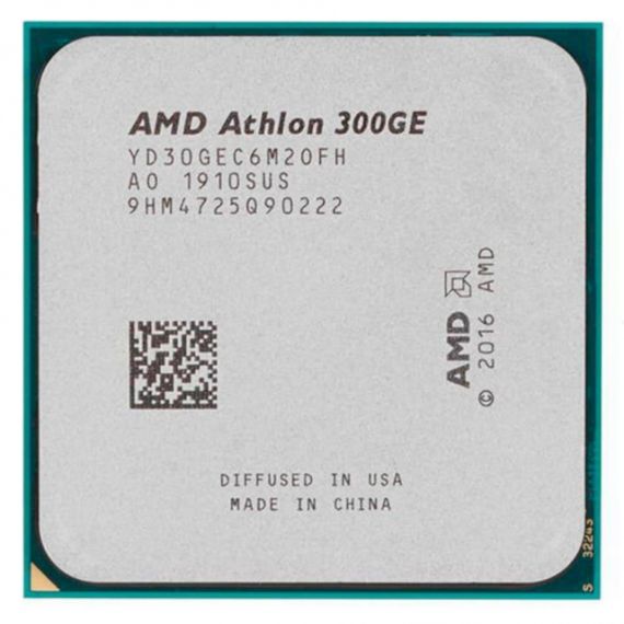 AMD ATHLON PRO 300GE, SOCKET AM4, 3.4GHZ (2C/4T), 1MB L2 + 4MB L3 CACHE, INTEGRATED RADEON VEGA 3 GRAPHICS, 12NM 35W, UNLOCKED, TRAY