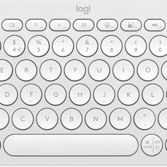 LOGITECH BLUETOOTH PEBBLE KEYS2 K380S MULTI-DEVICE KEYBOARD, TONAL WHITE - US / RU