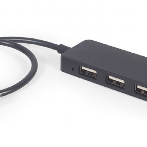 GEMBIRD USB HUB UHB-U2P4-06, 4 PORTS, USB 2.0, 30 CM CABLE, BLACK