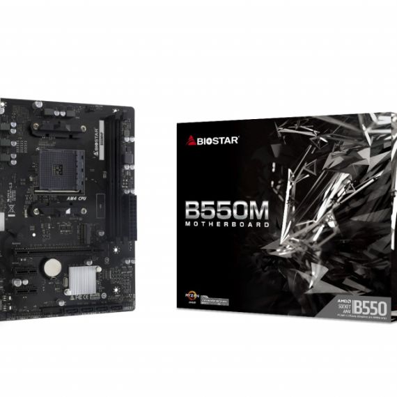 BIOSTAR B550MHP, SOCKET AM4, AMD B550, DUAL 2XDDR4-4400+, APU AMD GRAPHICS, VGA, HDMI, 1XPCIE4.0 X16, 4XSATA3, RAID, 1X M.2 GEN4 X4(64GB/S), 2XPCIE3.0 X1, ALC897 7.1 HDA, GBE LAN, 4XUSB3.2, MATX