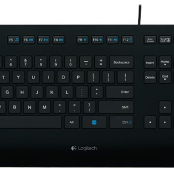 LOGITECH KEYBOARD K280E FOR BUSINESS, USB, SPLASH-PROTECTED, US INT'L, BLACK