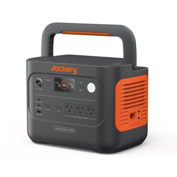 JACKERY ”EXPLORER 1000 V2” PORTABLE POWER STATION, CAPACITY: 1070WH, AC OUTPUT: 1500W, UPS, LCD, 1* USB-A, 2*USB-C, 2*AC OUTPUT, 1 CAR PORT, DC OUTPUT, 4000 CYCLES LIFEPO4, JACKERY APP, CHARGESHIELD2.0, IEC 60068, WEIGHT:10.8KG,247X224X327MM, CHARGE 0-100