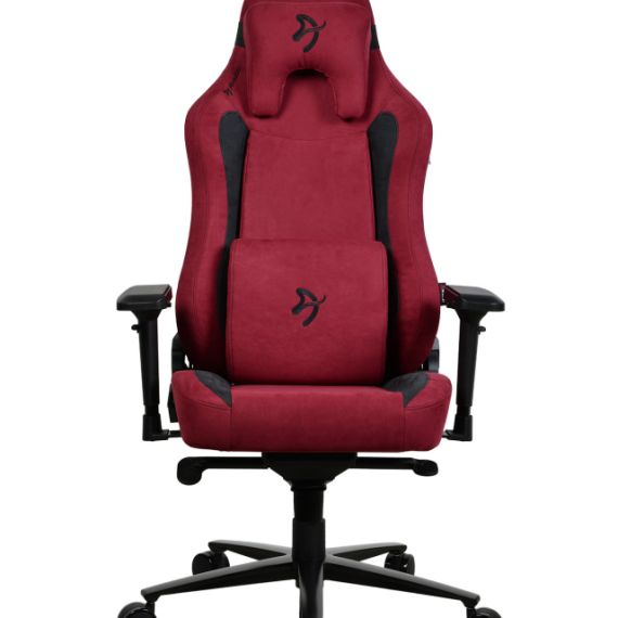 GAMING/OFFICE CHAIR AROZZI VERNAZZA SUPERSOFT FABRIC, BORDEAUX, VELVETY TEXTURE FLUID-REPELLANT, MAX WEIGHT UP TO 135-145KG / HEIGHT 165-190CM, TILT  ANGLE LOCK, RECLINE 165°, 4D ARMRESTS, HEAD AND LUMBER CUSHIONS, METAL FRAME, ALUMINIUM WHEELBASE, GAS LI