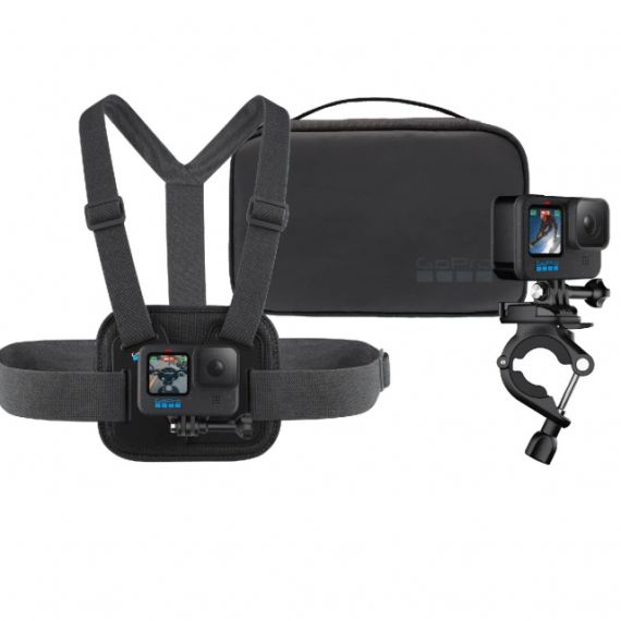 KIT ACCESORII GOPRO SPORTS, INCLUDES: 1X CHEST MOUNT, 1X HANDLEBAR MOUNT, 1X CARRYING BAG, 195X130X64, 387G