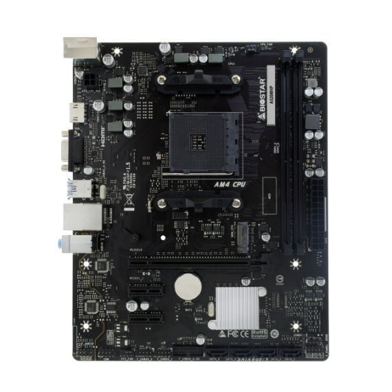BIOSTAR A520MHP, SOCKET AM4, AMD A520, DUAL 2XDDR4-4400+, APU AMD GRAPHICS, VGA, HDMI, 1XPCIE X16, 4XSATA3, RAID, 1XM.2 SLOT,  2XPCIE X1, ALC897 HDA, GBE LAN, 4XUSB3.2, MATX