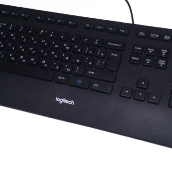 LOGITECH KEYBOARD K280E FOR BUSINESS, USB, SPLASH-PROTECTED, US INT'L, BLACK