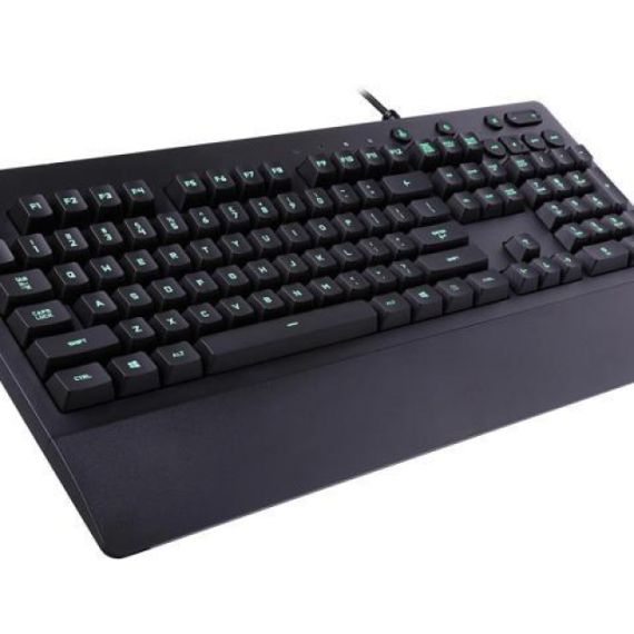 LOGITECH GAMING KEYBOARD G213 PRODIGY, MECH-DOME, SPILL RESISTANCE, MEDIA CONTROLS, RGB, INTEGRATED PALM REST, ADJUSTABLE FEET, ANTI-GHOSTING, GAME MODE, USB, BLACK, US INTERNATIONAL LAYOUT