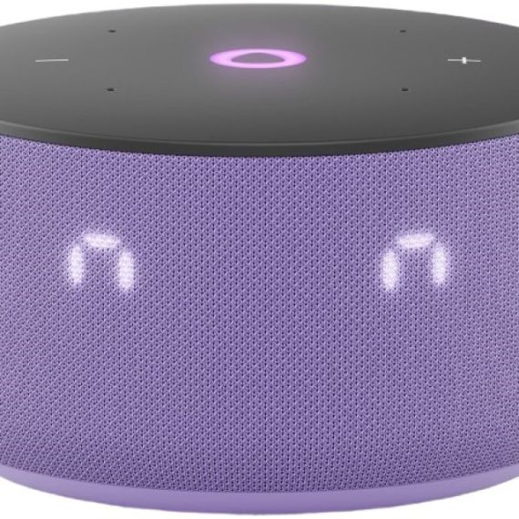 SMART SPEAKER (YNDX-00027LIL)  YANDEX STATION MINI 3 WITH ALISA, LILAC, LED DISPLAY, SMART HOME CONTROL CENTER, NO HUB REQUIRED, WI-FI-AC + BT5.0, ALISA ASSISTANT BUILT-IN, 12W, SENSOR BUTTONS, 3 MICROPHONES