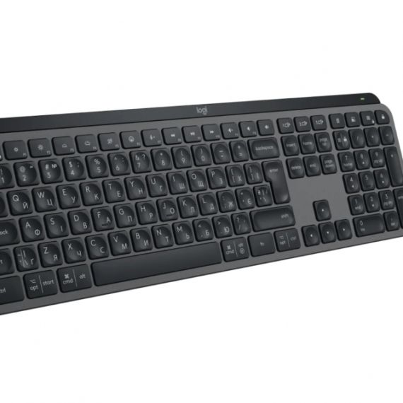 LOGITECH WIRELESS MX KEYS S ADVANCED ILLUMINATED KEYBOARD, LOGITECH UNIFYING 2.4GHZ WIRELESS TECHNOLOGY, BLUETOOTH LOW ENERGY, RECHARGEABLE WITH USB TYPE C, UKR, GRAPHITE
