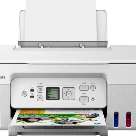 MFD CISS CANON PIXMA G3470 WHITE, COLOR PRINTER/SCANNER/COPIER/WI-FI, A4, PRINT 4800X1200DPI_2PL, SCAN 600X1200DPI, ESAT 11/6.0 IPM, 64-275Г/М2, LCD 3.4 CM,USB 2.0, 4 INK TANKS: GI-41 B/M/Y/C BLACK: 6,000 PAGES (ECONOMY MODE 7.600 PAGES) COLOUR: 7,700 P.(