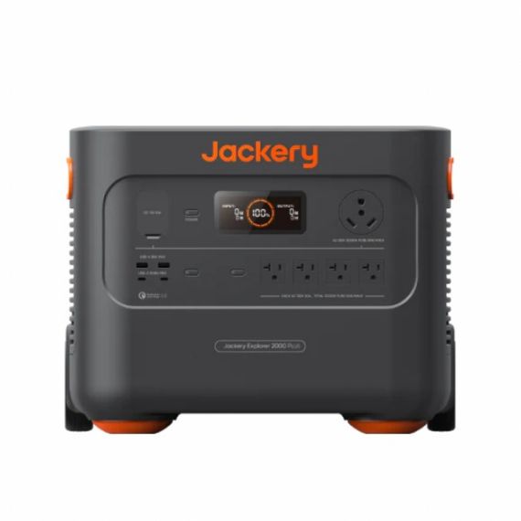 JACKERY ”EXPLORER 2000 PLUS” PORTABLE POWER STATION, CAPACITY: 2042.8WH, AC OUTPUT: 3000W, LCD, 2* USB-A, 2*USB-C, 3*AC OUTPUT, 1 CAR PORT, DC OUTPUT, 4000 CYCLES LIFEPO4, JACKERY APP, WEIGHT:27.9KG, 373,6X473X359,4MM, CHARGE 0-100% IN 1.7 HOUR, BLACK/ORA
