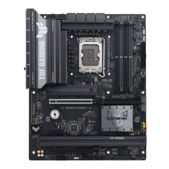 ASUS TUF GAMING B860-PLUS WIFI, SOCKET 1851, 16PHASES, INTEL(R) B860 (ULTRA 2 SERIES CPU), CPU GRAPHICS, HDMI, DP, DUAL 4XDDR5-8666, 2XPCIE X16 5.0, 4XSATA3, RAID, 3XM.2 5.0, 1XPCIE X1, REALTEK 7.1 HDA, 2.5GBE LAN, WIFI7/BT, 1XUSB-C3.2 GEN2X2, 3XUSB3.2 GEN2