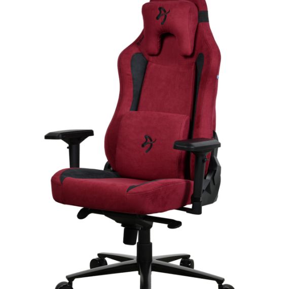 GAMING/OFFICE CHAIR AROZZI VERNAZZA SUPERSOFT FABRIC, BORDEAUX, VELVETY TEXTURE FLUID-REPELLANT, MAX WEIGHT UP TO 135-145KG / HEIGHT 165-190CM, TILT  ANGLE LOCK, RECLINE 165°, 4D ARMRESTS, HEAD AND LUMBER CUSHIONS, METAL FRAME, ALUMINIUM WHEELBASE, GAS LI