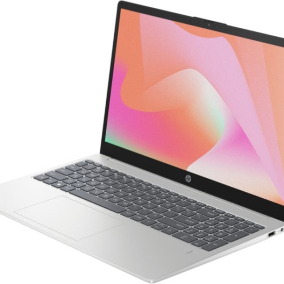 HP LAPTOP 15 NATURAL SILVER (15-FD0109CI), 15.6” IPS FHD 250 NITS (INTEL CORE I7-1355U, 10XCORE, 3.7-5.0 GHZ, 16GB (2X8) DDR4 RAM, 1TB PCIE NVME SSD, INTEL IRIS XE GRAPHICS, NO ODD, WIFI-AX6/BT5.3, TYPE-C, 41WH 3CELL, 720P HD WEBCAM, RU, FREEDOS, 1.6KG)