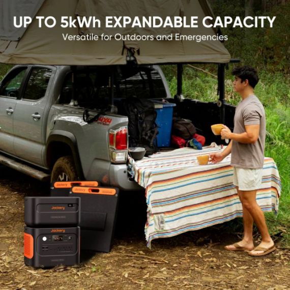 JACKERY ”EXPLORER 1000 PLUS” PORTABLE POWER STATION, CAPACITY: 1264WH, AC OUTPUT: 2000W, LCD, 2* USB-A, 2*USB-C, 2*AC OUTPUT, 1 CAR PORT, DC OUTPUT, 4000 CYCLES LIFEPO4, JACKERY APP, WEIGHT:14.5KG, 283X260X356MM, CHARGE 0-100% IN 1.7 HOUR, BLACK/ORANGE