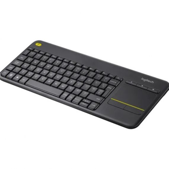 LOGITECH WIRELESS TOUCH KEYBOARD K400 PLUS, MULTI-TOUCH TOUCHPAD, NANO RECEIVER, USB, RETAIL, US INTERNATIONAL LAYOUT, BLACK