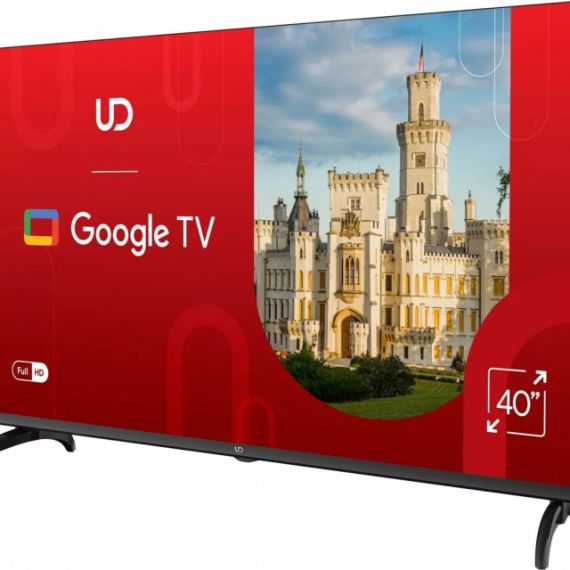 40” LED TV UD 40GF5210, BLACK (1920X1080 FHD, GOOGLE TV, 3 X HDMI, 2 X USB, WI-FI (2.4GHZ+5GHZ), DVB-T/T2/C/S2, SPEAKERS 2 X 8W DOLBY AUDIO, VESA 200X200, 5.4 KG)