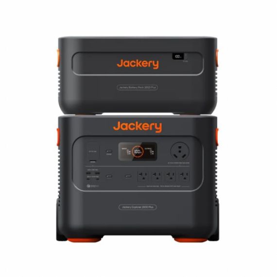 JACKERY ”EXPLORER 2000 PLUS” PORTABLE POWER STATION, CAPACITY: 2042.8WH, AC OUTPUT: 3000W, LCD, 2* USB-A, 2*USB-C, 3*AC OUTPUT, 1 CAR PORT, DC OUTPUT, 4000 CYCLES LIFEPO4, JACKERY APP, WEIGHT:27.9KG, 373,6X473X359,4MM, CHARGE 0-100% IN 1.7 HOUR, BLACK/ORA