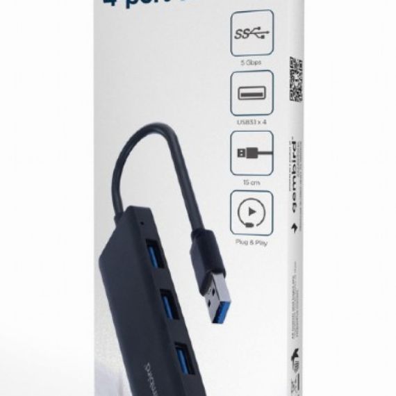 GEMBIRD USB3.1 HUB UHB-U3P4-03, 4 PORTS, USB 3.1(GEN.1), BLACK