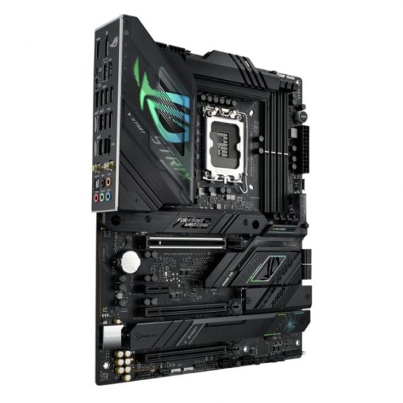 ASUS ROG STRIX Z790-F GAMING WIFI, SOCKET 1700, 17 PHASES, INTEL(R) Z790 (13/12TH GEN CPU), CPU GRAPHICS, HDMI, DP, DUAL 4XDDR5-7800, 3XPCIE X16 5.0, 4 XSATA3, RAID, 4XM.2 4.0, 1XPCIE X1, ALC4080/SPDIF, 2.5GBE LAN, WIFI6E/BT, 2XUSB-C 3.2GEN2X2, 3XUSB 3.2GEN
