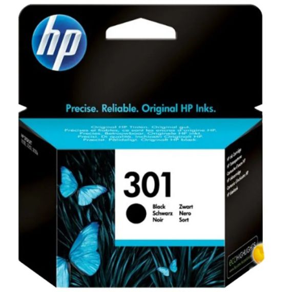 HP №301 BLACK INK CARTRIDGE 190 PAGES FOR HP DESKJET 1000, 1050, 1050A, 2000, 2050, 2050A, 2054A, 3000, 3050, 3050A, 3020A, 3054A