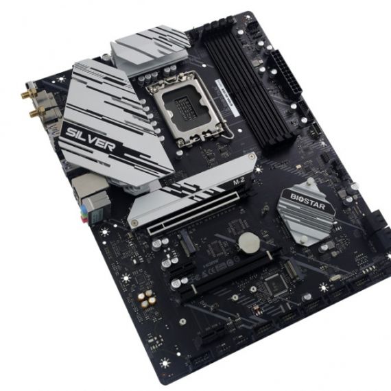 BIOSTAR B760A-SILVER, SOCKET 1700, INTEL(R) B760 (14/13/12TH GEN CPU), CPU GRAPHICS, HDMI, DP, DUAL 4XDDR5-6400, 2XPCIE X16 5.0, 4XSATA3, 3XM.2 4.0, RAID, 1XM.2 E-KEY FOR WI-FI, 2XPCIE X1, ALC1220 HDA, 2.5GBE LAN, 7XUSB 3.2GEN2 (2C+5A), 2XUSB3.2, VIVID LED 