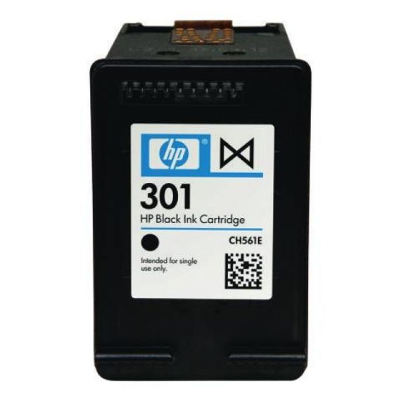HP №301 BLACK INK CARTRIDGE 190 PAGES FOR HP DESKJET 1000, 1050, 1050A, 2000, 2050, 2050A, 2054A, 3000, 3050, 3050A, 3020A, 3054A