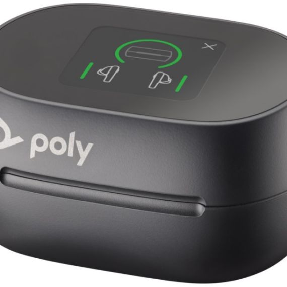 POLY VOYAGER FREE 60+ UC CARBON BLACK EARBUDS +BT700 USB-C ADAPTER +TOUCHSCREEN CHARGE CASE, UP TO 30 M, BLUETOOTH(R) CORE 5.3, ANC, SOUNDGUARD DIGITAL, UP TO 16.5 HOURS, TWO DEVICES AT THE SAME TIME, 5.8 G (EACH EARBUD)
