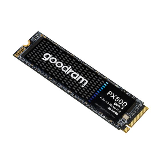 M.2 NVME SSD 256GB GOODRAM PX500 GEN3, INTERFACE: PCIE3.0 X4 / NVME1.4, M2 TYPE 2280 FORM FACTOR, SEQUENTIAL READS/WRITES 3200 MB/S/ 1300 MB/S, RANDOM (4K QD64) READ/WRITE 80K IOPS/ 250K IOPS, SMI 2263XT, TBW: 150TB, 3D NAND TLC, HEAT-DISSIPATING THERMAL 